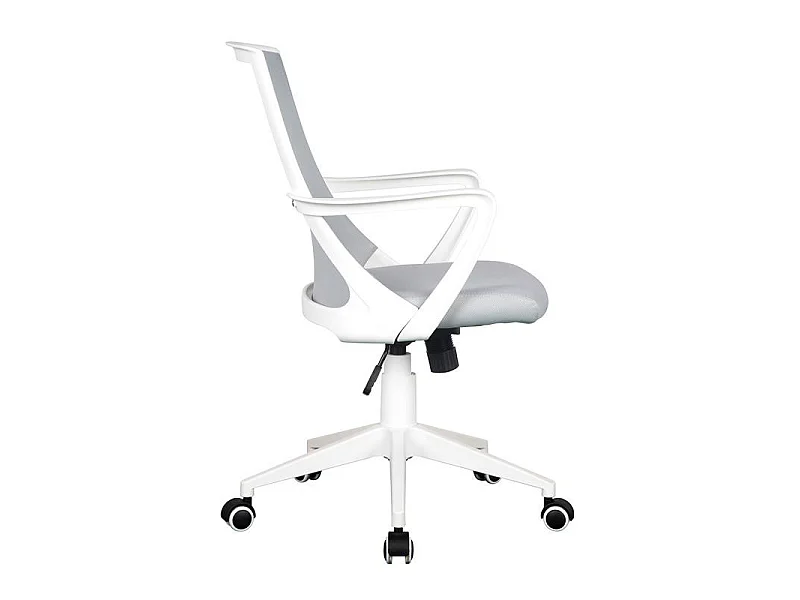 Chaise de bureau Style tissu grise/blanche