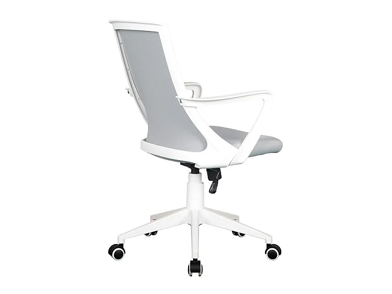 Chaise de bureau Style tissu grise/blanche