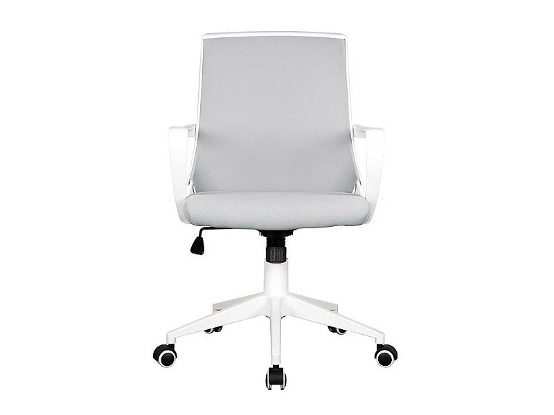 Chaise de bureau Style tissu grise/blanche