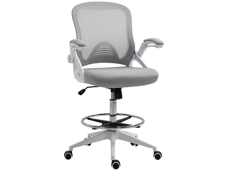 Fauteuil de bureau en maille LUISA gris