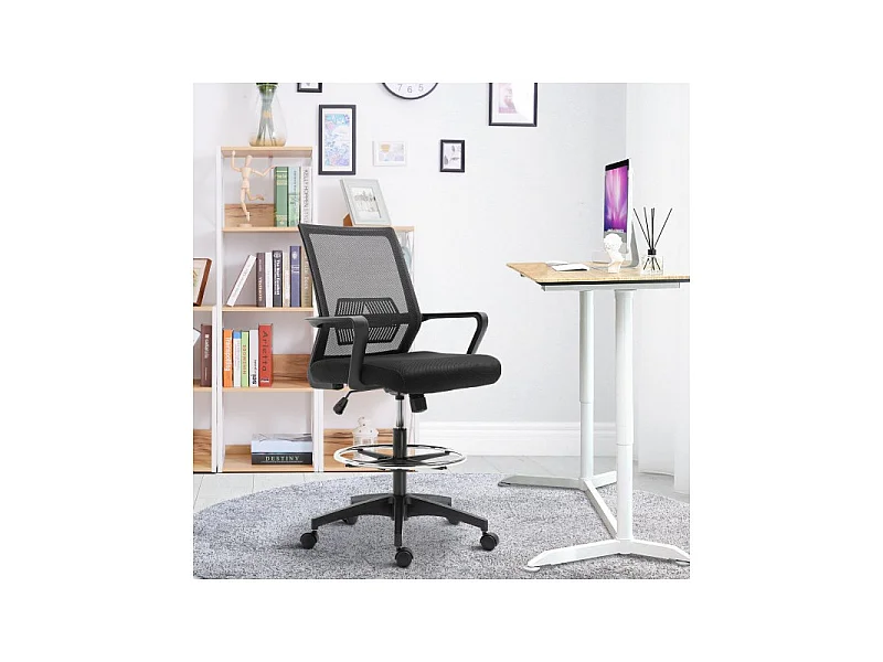 Fauteuil de bureau assise haute Igor Noir