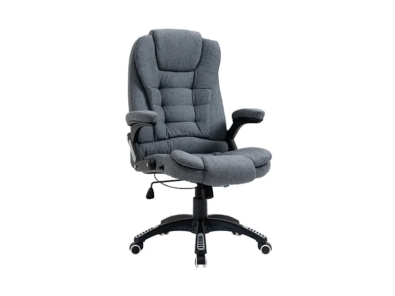 Fauteuil de bureau ANDREW lin gris