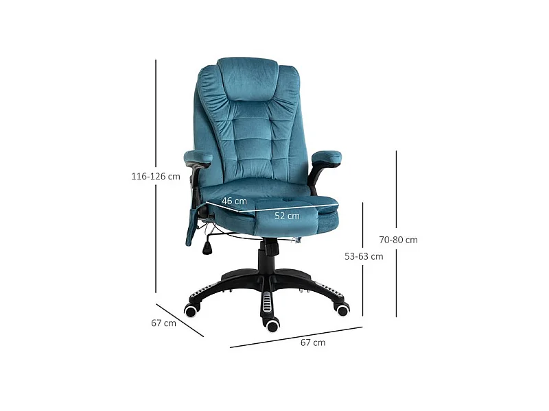 Fauteuil de bureau massant FORD Bleu