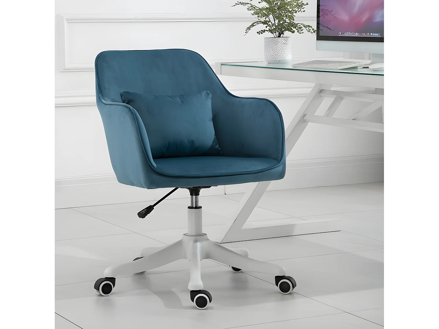 Chaise de bureau massante ANITA bleue