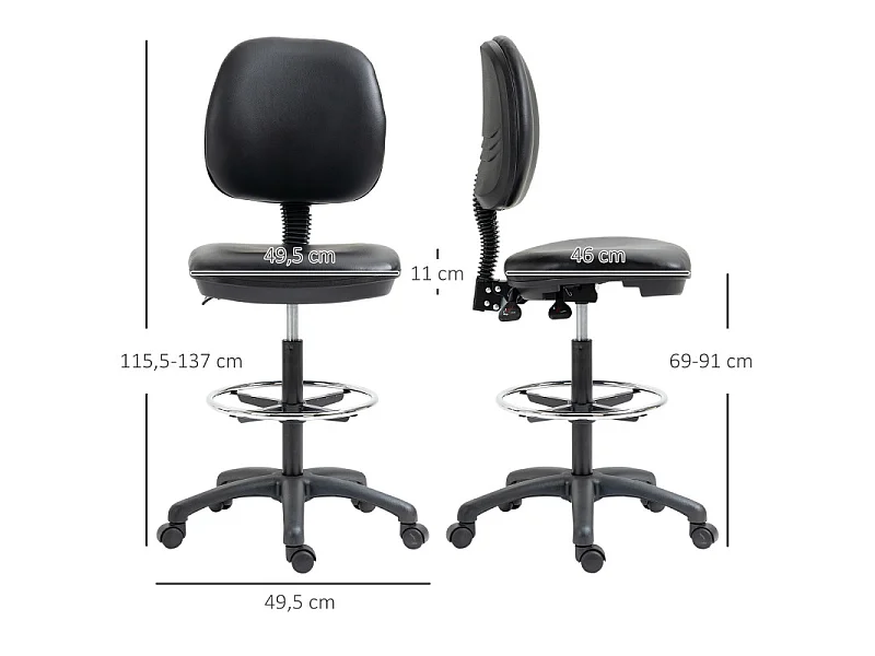 Chaise de travail EDDY Noire