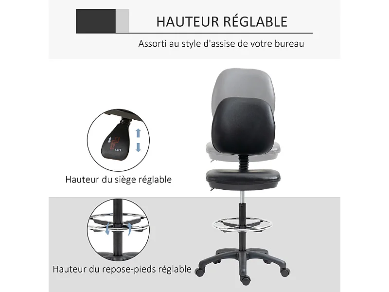 Chaise de travail EDDY Noire