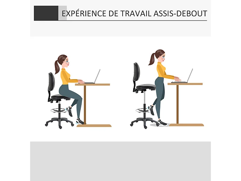 Chaise de travail EDDY Noire