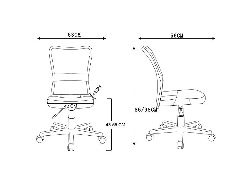 Chaise de bureau Flo Noire