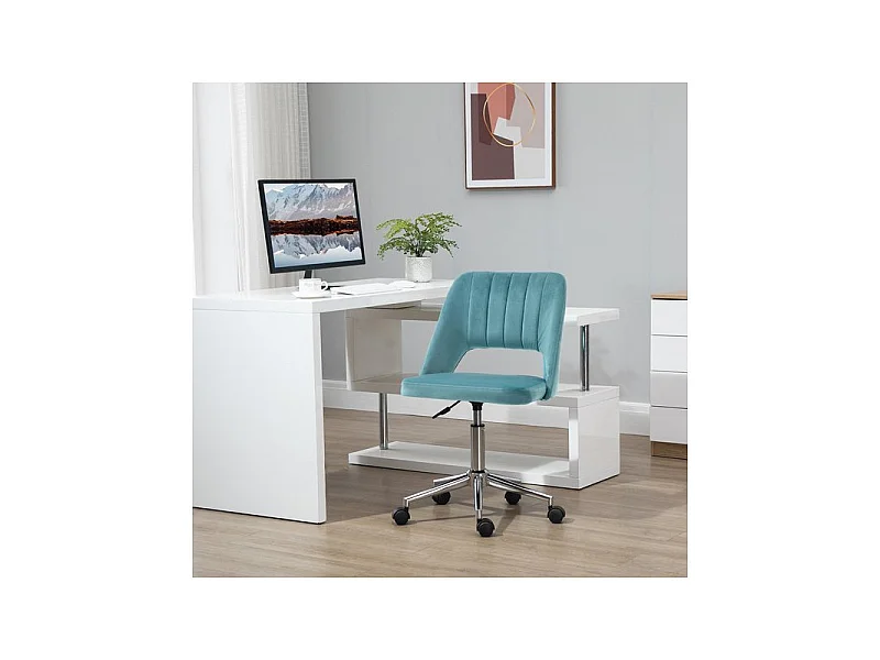 Chaise de bureau design VALERIA bleu canard