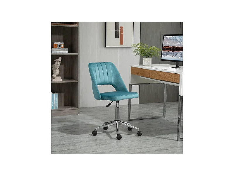 Chaise de bureau design VALERIA bleu canard