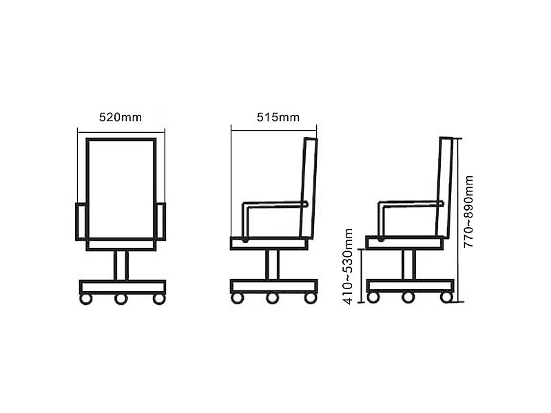 Chaise de bureau Zoe Verte/Noire