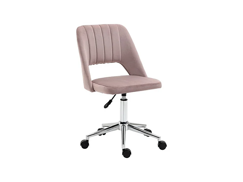 Chaise de bureau design Charlotte rose poudré