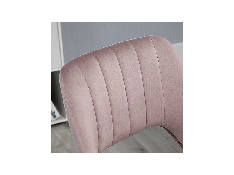 Chaise de bureau design Charlotte rose poudré