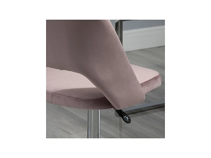 Chaise de bureau design Charlotte rose poudré