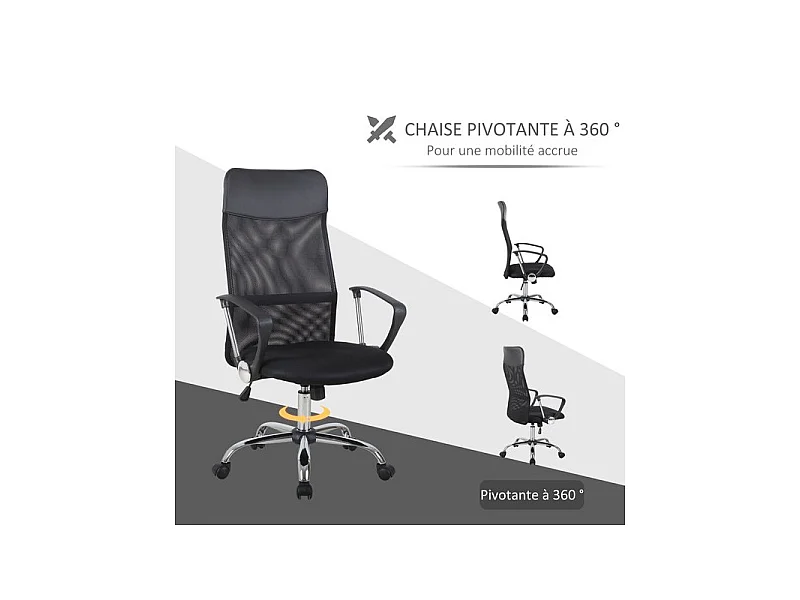 Fauteuil de bureau ergonomique JOHAN Noir