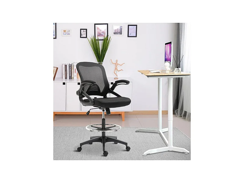Fauteuil de bureau assise haute Jenny noir