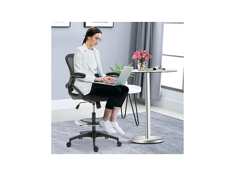 Fauteuil de bureau assise haute Jenny noir