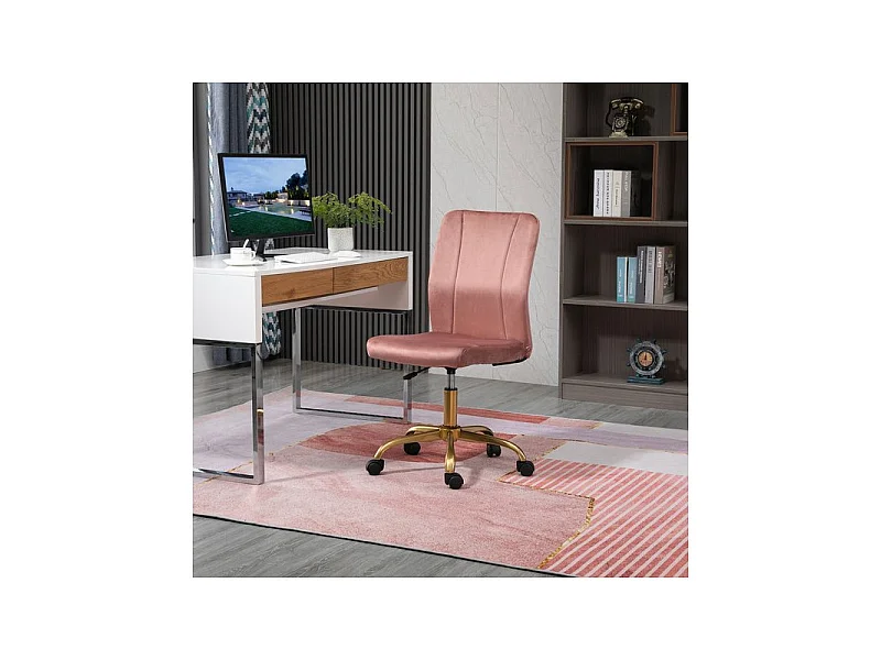 Chaise de bureau EMILY rose poudré