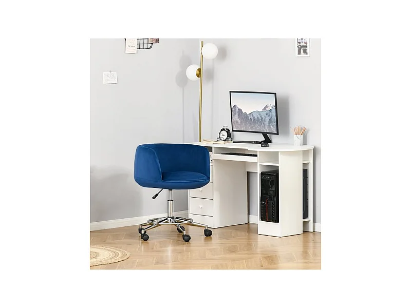Chaise de bureau design WHEEL bleu roi