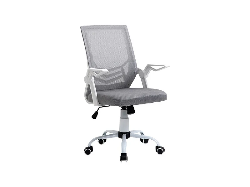 Fauteuil de bureau Design HILGE gris et blanc