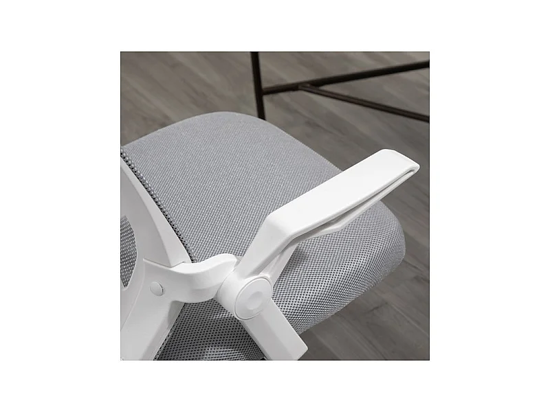 Fauteuil de bureau Design HILGE gris et blanc