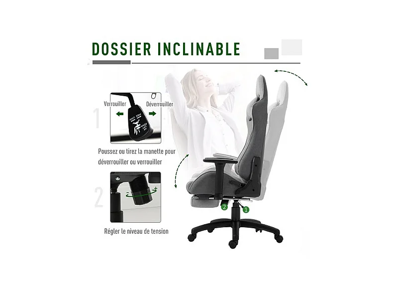 Fauteuil de bureau FORD gris