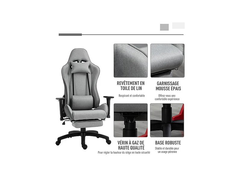 Fauteuil de bureau FORD gris