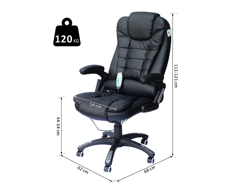 Fauteuil De Bureau Massant Baly Noir