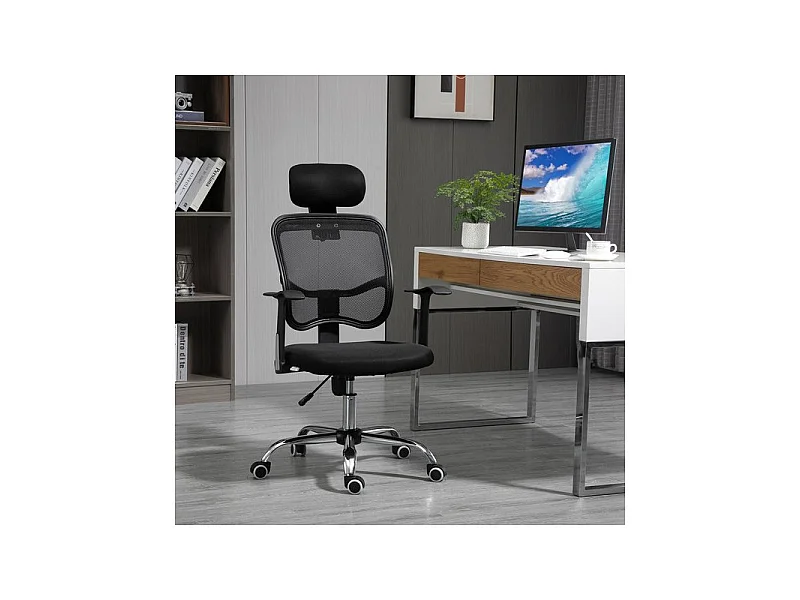 Chaise de bureau REGAN noire