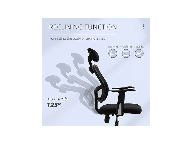 Chaise de bureau REGAN noire