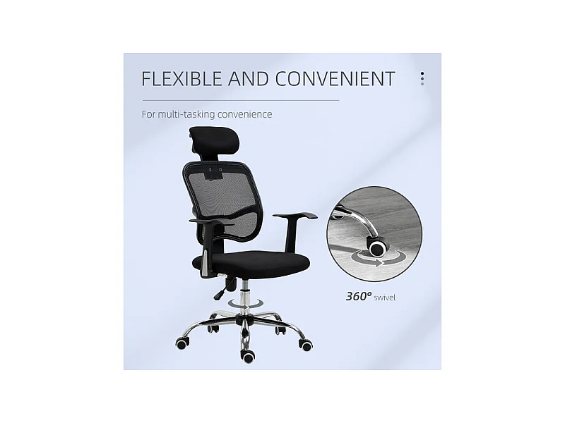 Chaise de bureau REGAN noire