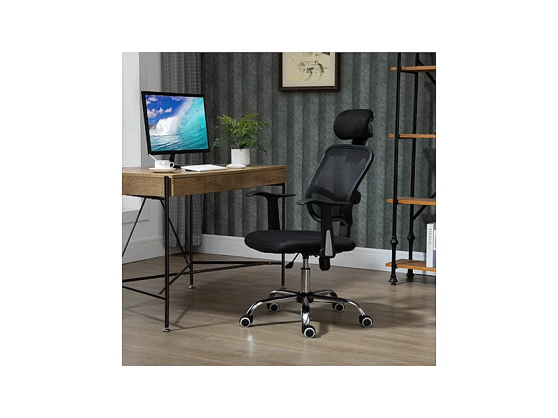 Chaise de bureau REGAN noire
