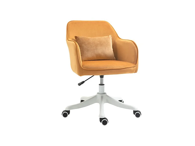 Chaise de bureau massante INES jaune d'or