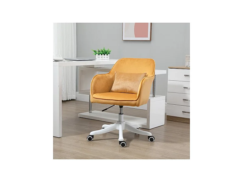 Chaise de bureau massante INES jaune d'or