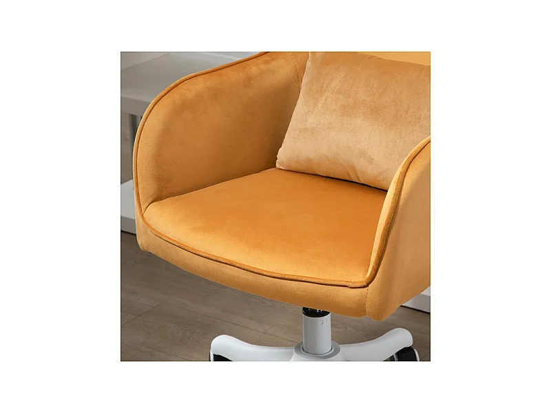 Chaise de bureau massante INES jaune d'or