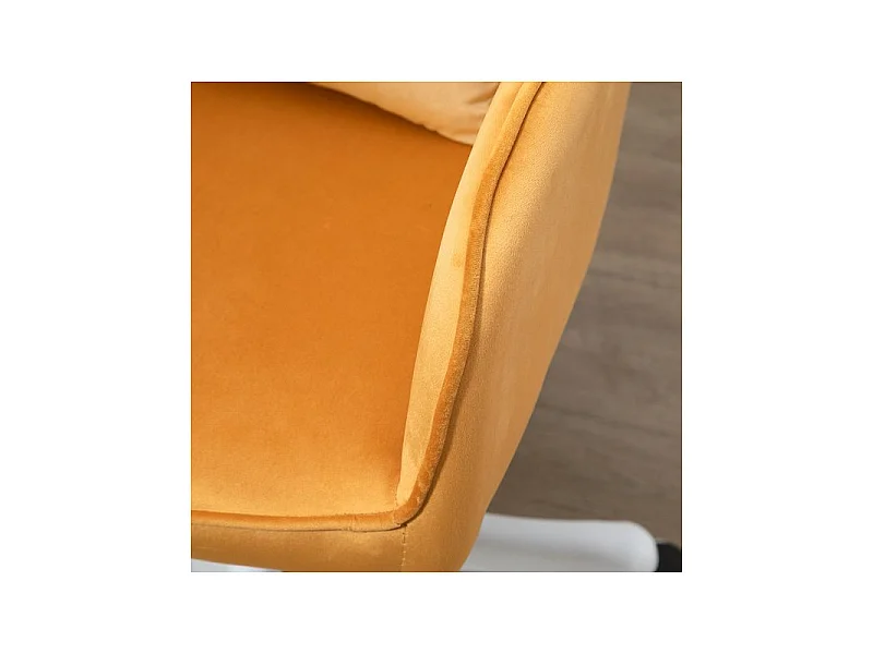 Chaise de bureau massante INES jaune d'or
