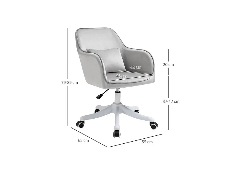 Chaise de bureau FACTORY Gris clair
