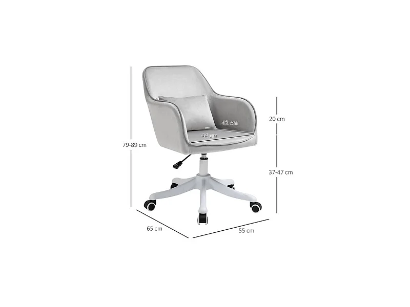 Chaise de bureau FACTORY Gris clair