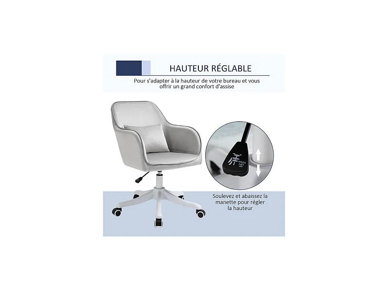 Chaise de bureau FACTORY Gris clair