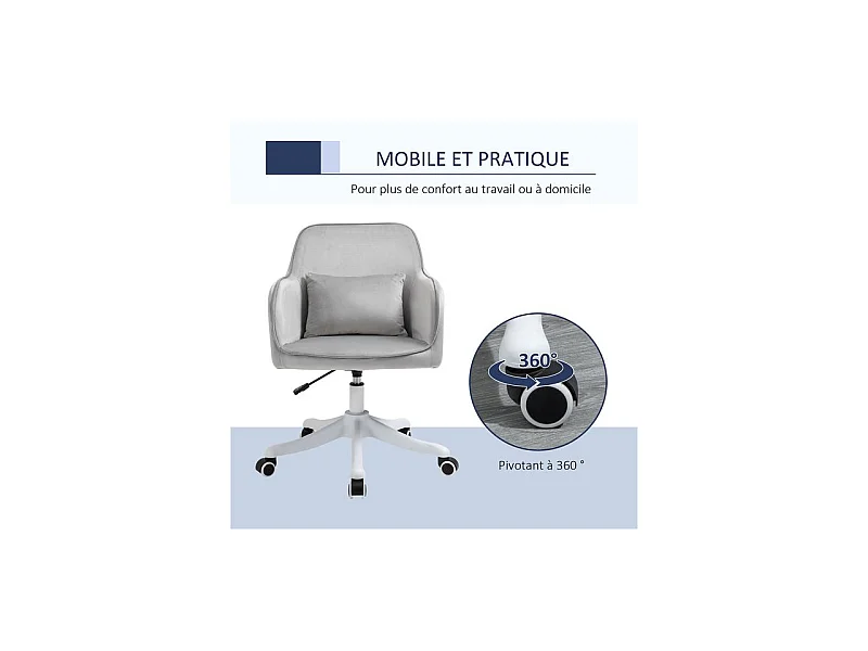 Chaise de bureau FACTORY Gris clair