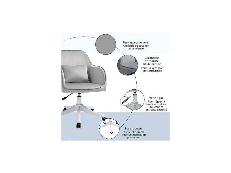 Chaise de bureau FACTORY Gris clair