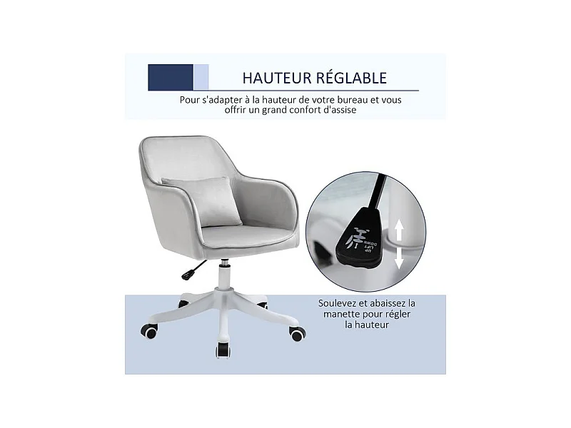 Chaise de bureau FACTORY Gris clair