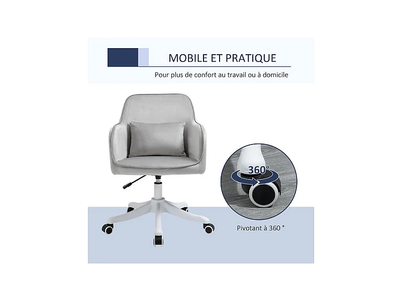 Chaise de bureau FACTORY Gris clair