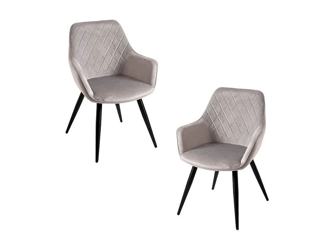 Packs Sillas Comedor - Pack 2 Sillas Kres Terciopelo - Gris