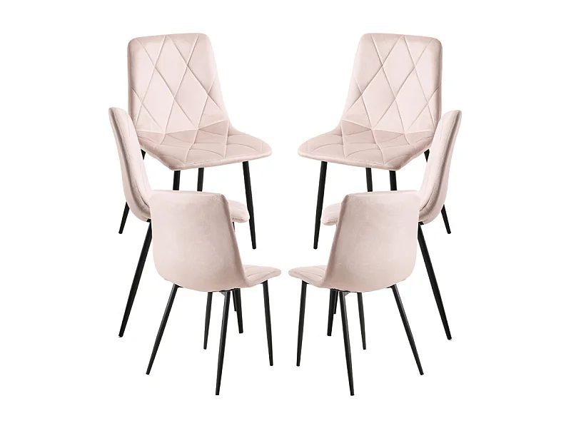 Packs Sillas Comedor - Pack 6 Sillas Lyke Terciopelo - Rosa