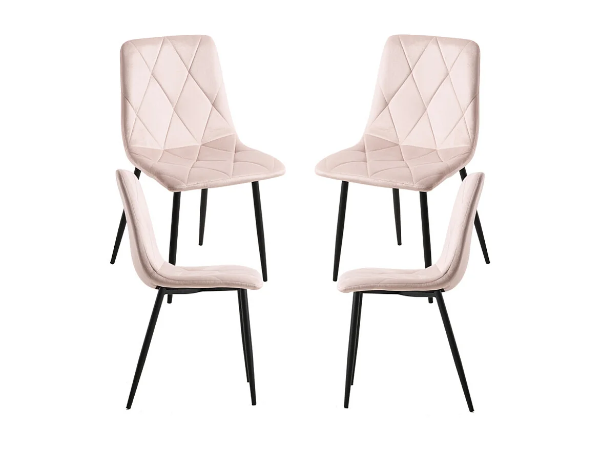 Packs Sillas Comedor - Pack 4 Sillas Lyke Terciopelo - Rosa