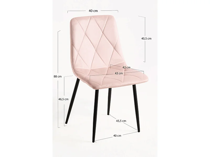 Packs Sillas Comedor - Pack 4 Sillas Lyke Terciopelo - Rosa