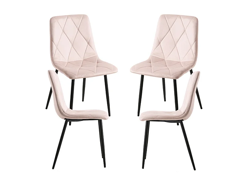 Packs Sillas Comedor - Pack 4 Sillas Lyke Terciopelo - Rosa