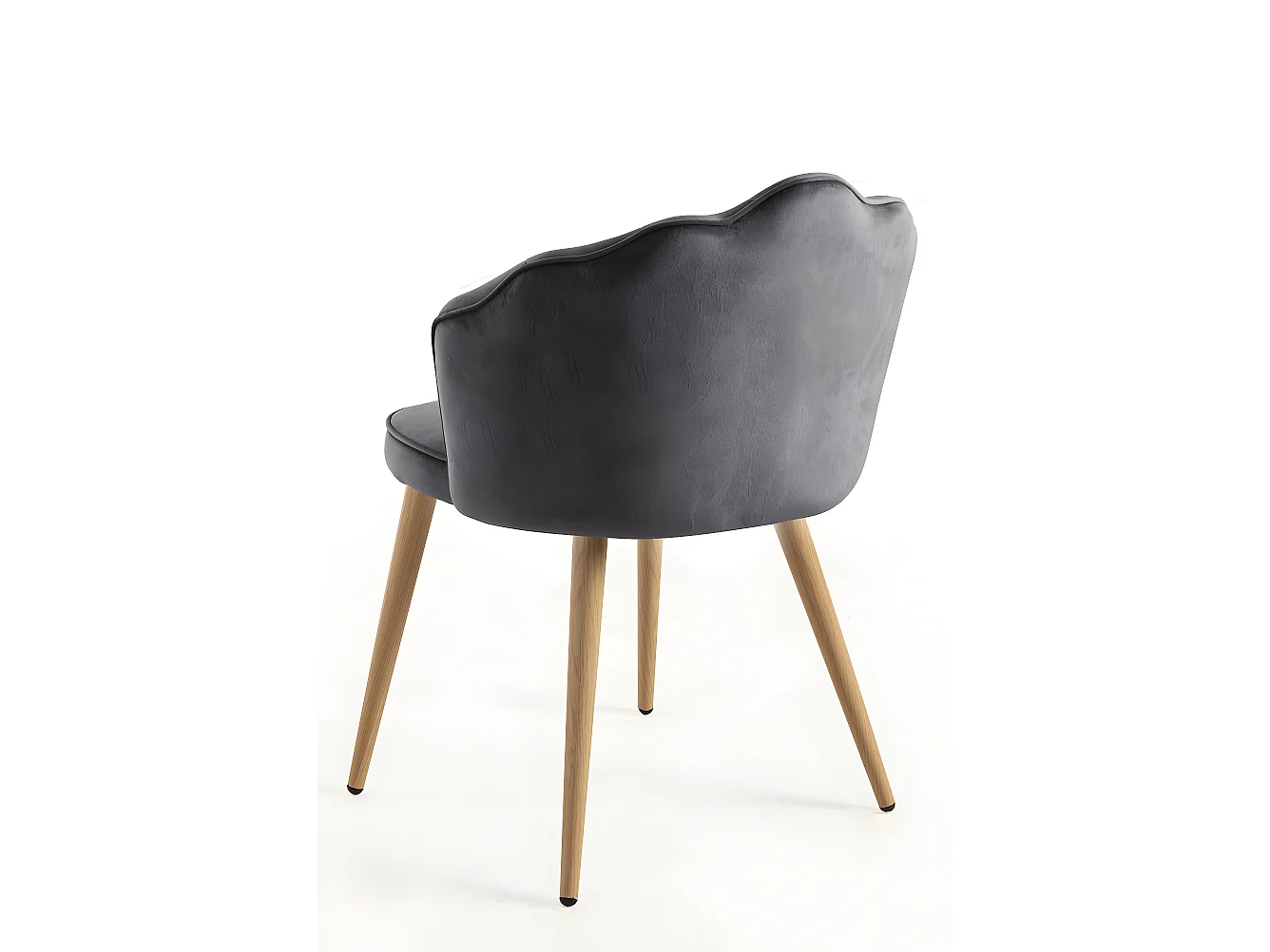 Packs Sillas Comedor - Pack 4 Sillas Blume Terciopelo - Gris oscuro