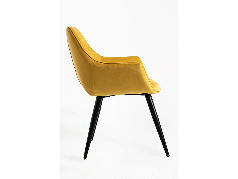 Sillas Comedor - Silla Kres Terciopelo - Amarillo